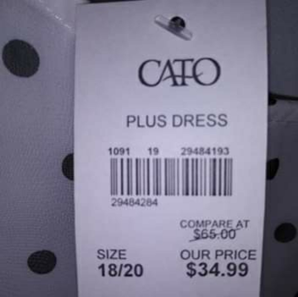 Cato black and white polk-a-dot dress size 18/20w - Picture 3 of 3